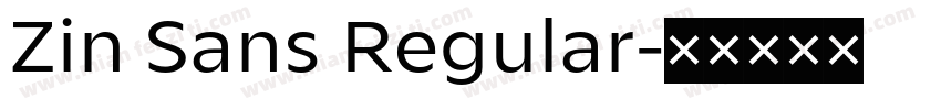 Zin Sans Regular字体转换